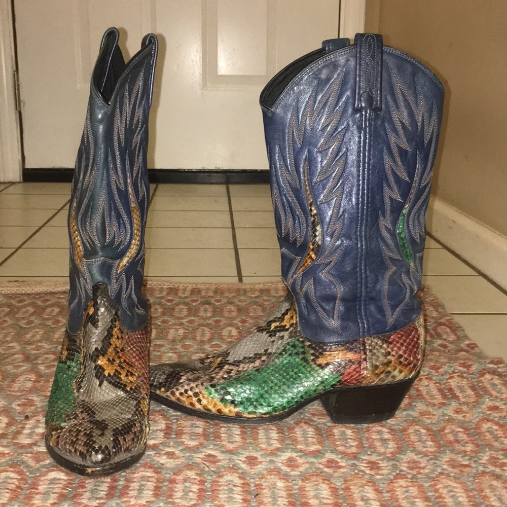 RARE dan post exotic cowgirl boots